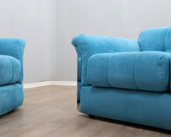 Image 1 of Vintage 1970s Saporiti Larissa Armchairs by Vittorio Introini