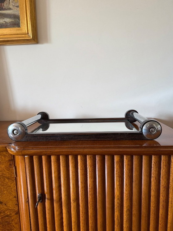 Image 1 of Plateau miroité en bois Art Déco, France années 1930