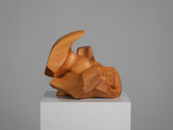 Organische abstrakte Holzskulptur von Joop van Bergen, Niederlande, 1980er Jahre – Bildhauerei, Wood (photo 6 of 10)