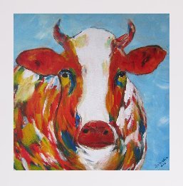 Abstract painting cow (1)