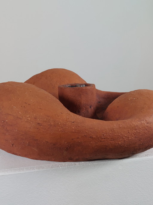 Sculptural, artistic vase, unique piece, artist's ceramics, 1977