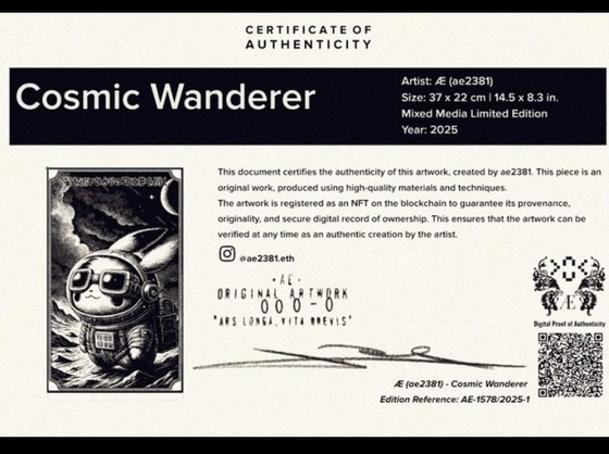 Image 1 of Kunstwerk Pikachu (Pokemon) Cosmic Wanderer