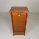 Meuble à volet roulant en chêne avec 1 volet, 90 cm de haut, années 1930