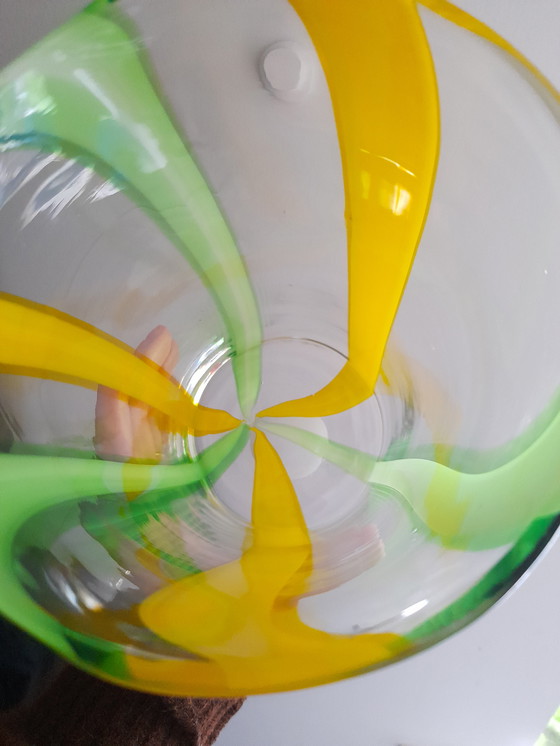Image 1 of 1980s lined blown glass vase