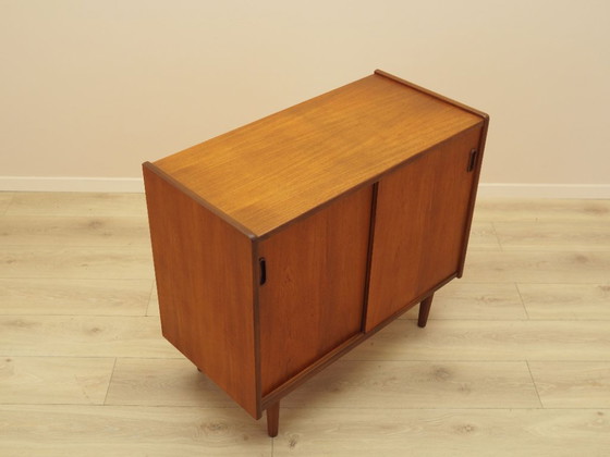 Mobile danese in teak con ante scorrevoli, Mid-Century Modern, anni '70 – Armadi contenitori, Legno (photo 8 of 15)