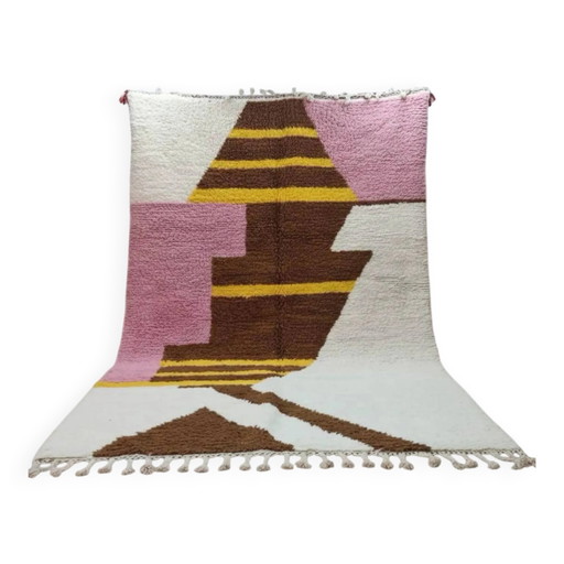 Handgemaakt natuurlijk Berber vloerkleed 3x2 m