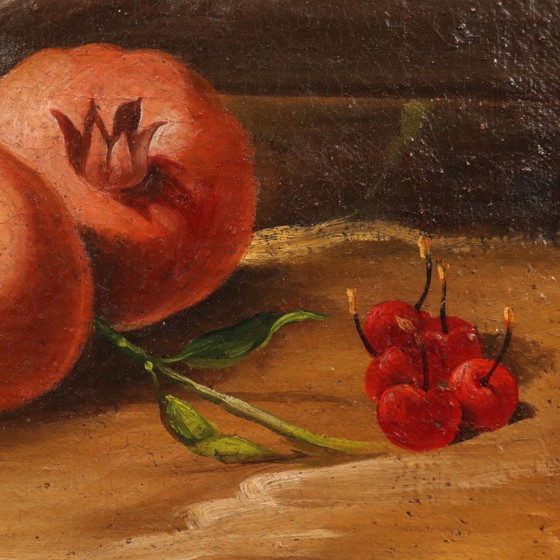 Image 1 of Pair of Still Life Paintings with Fruit