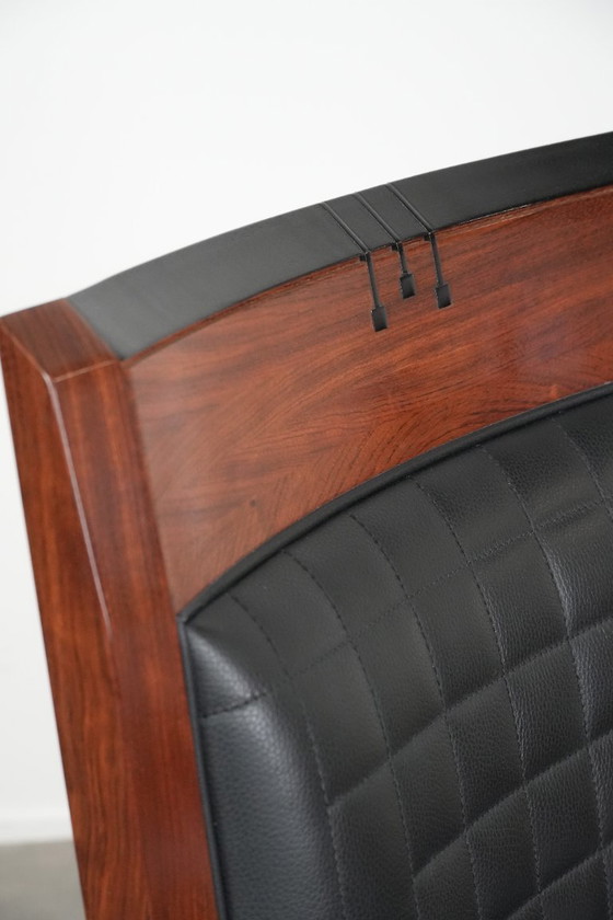 Image 1 of Schuitema Art Deco design fauteuil met zwart leer uit de Decoforma serie