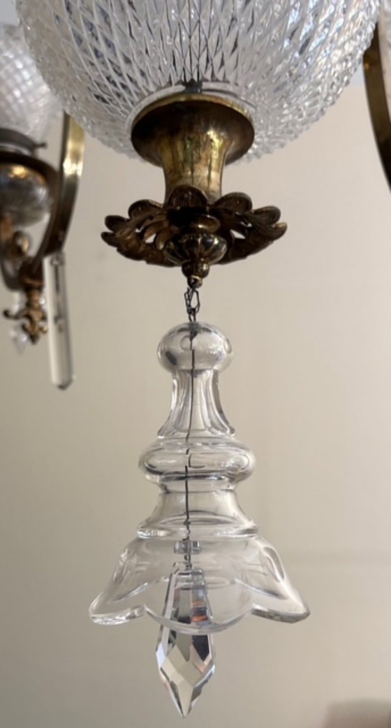 Image 1 of lampadario antico a 5 fiamme - lampadario