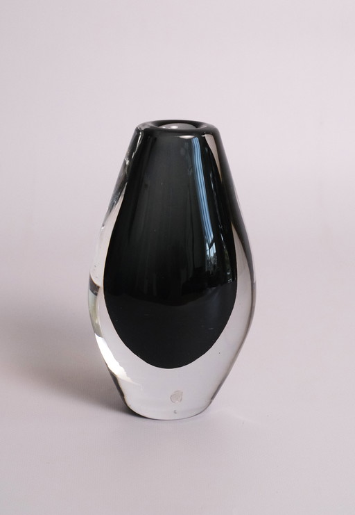 Vase lourd bleu foncé