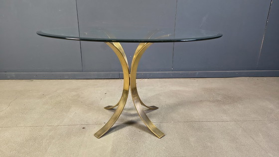 Image 1 of Vintage brass dining set by Belgochrom, 1970s