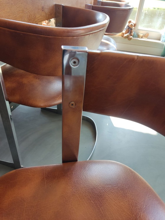 6 sedie da tavolo in pelle – Sedie da pranzo, Leather, Metal (photo 3 of 12)