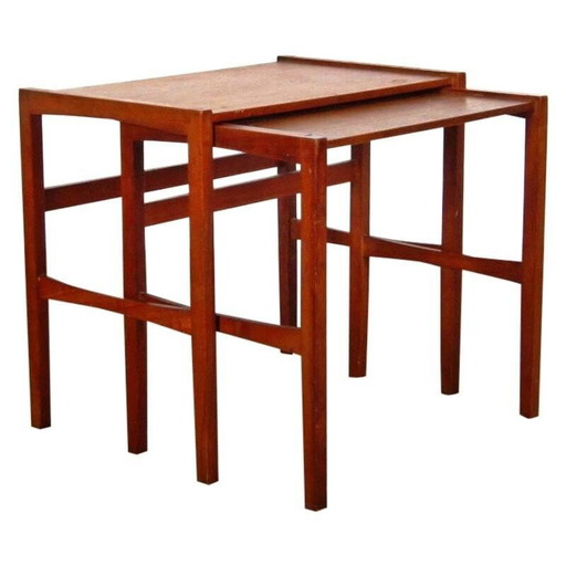 Vintage Ensemble de 2 tables gigognes vintage, Danemark - années 1960