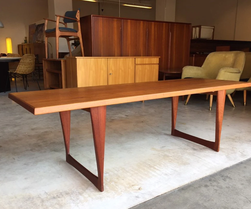 Tavolino da caffè danese in teak Mid Century XL