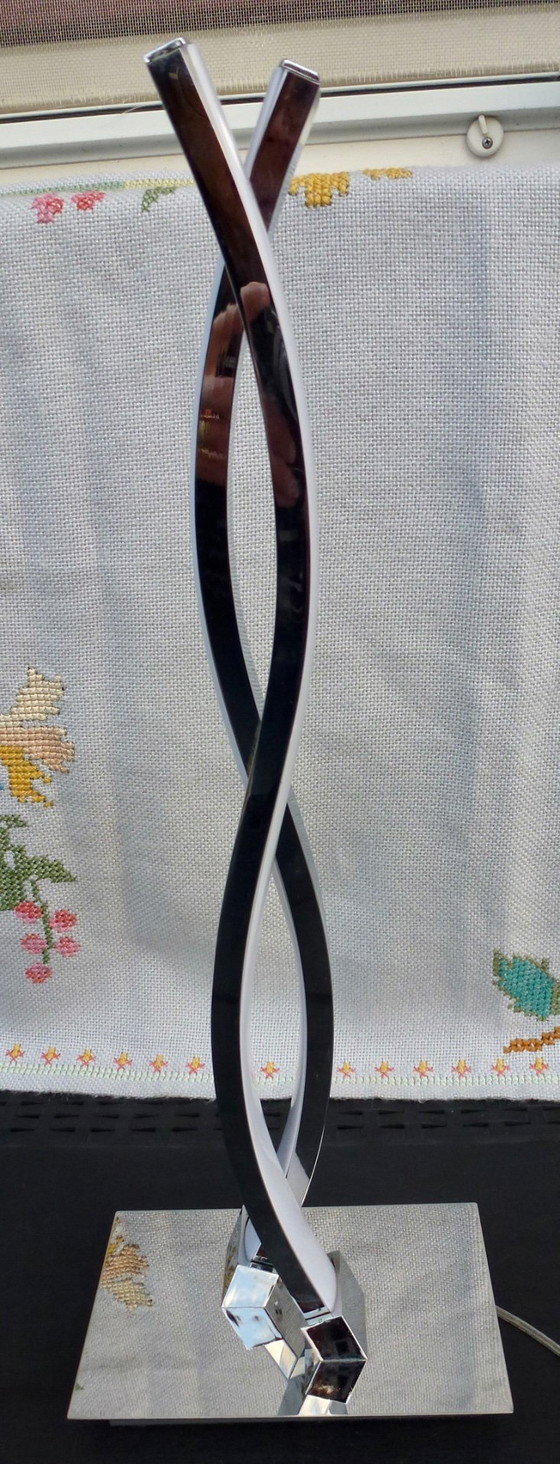 Image 1 of Lámpara de mesa EGLO Lasana 2 - 2 luces - Cromo - Blanco.