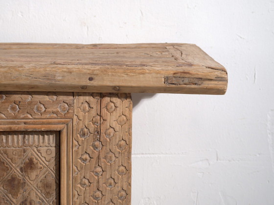 Antique carved low sideboard in pine wood – China, circa 1900 – Iron (photo 33 of 40)