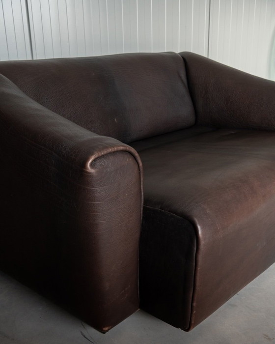 Image 1 of Canapé deux places vintage DS-47 de De Sede, canapé en cuir à encolure épaisse, assise extensible, années 1970