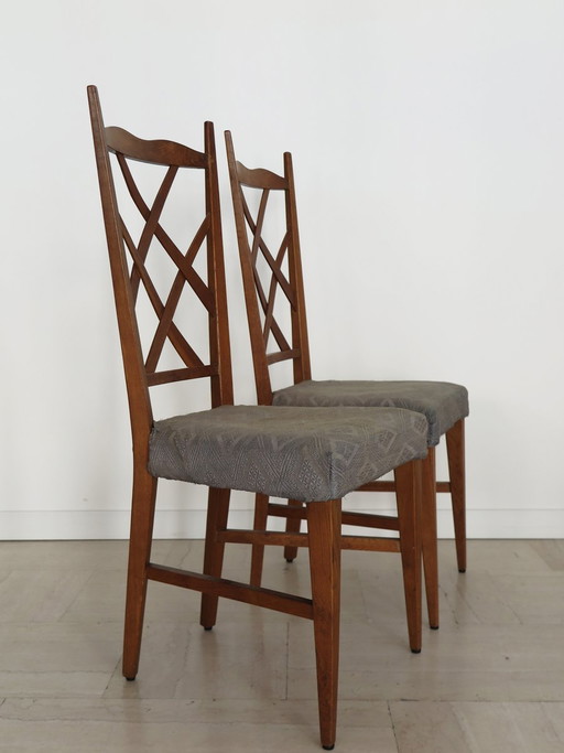 Chaises dans le style d'Osvaldo Borsani, Italie, années 40, lot de 2
