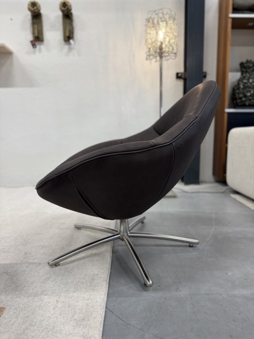 Label van den Berg Hidde Soft Swivel Armchair Dark Brown