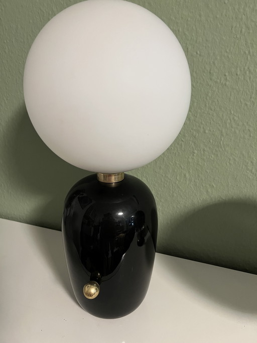 Aballs Black table lamp – tafellampen, Ceramic, Glass
