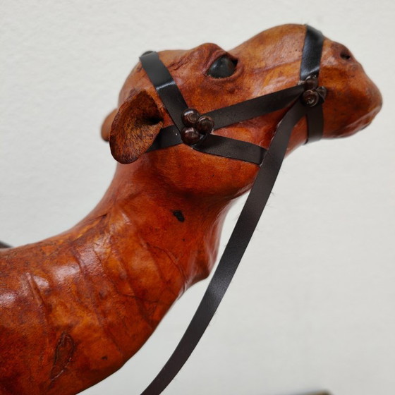 Image 1 of Vintage handmade leather Drommedaris statue