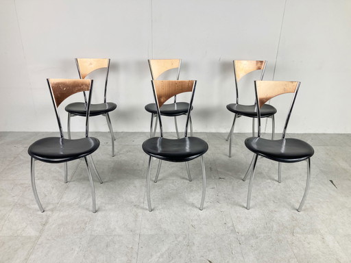 6x Cattelan italia eetkamerstoel