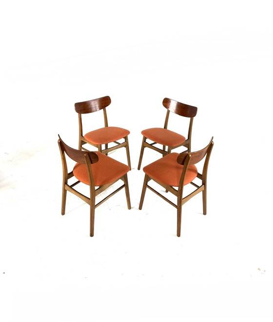 Image 1 of 4x gerestaureerde eetkamerstoel, Farstrup Møbler ‘60