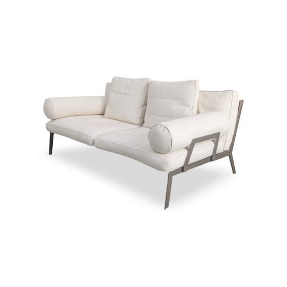 Image 1 of 2x Canapé Flexform Original en cuir beige Antonio Citterio