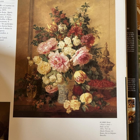Henri Robbe, Bunch of Flowers Still Life, Oil on Panel, 1840s – Paintings & Drawings, Wood (photo 17 of 18)