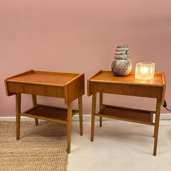 Image 1 of Paire de tables d'appoint fabriquées par Venesta Finland, années 1960