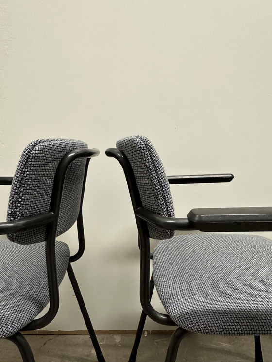 Image 1 of 4 black Gispen chairs 1235/1236