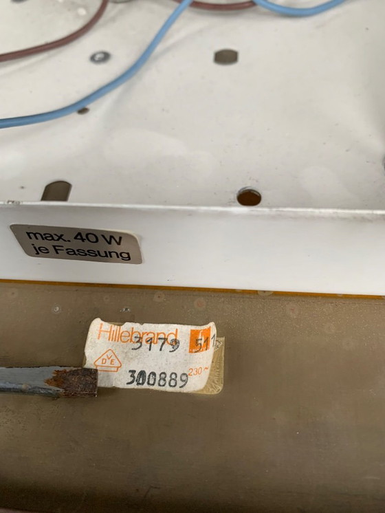 Image 1 of Hillebrand Brass Ceiling Lamp Mid Century