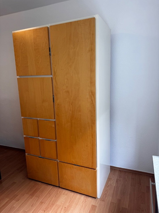 Vintage IKEA RAKKE Wardrobe, Design Classic from the 1990s, Wood, White (photo 2 of 20)