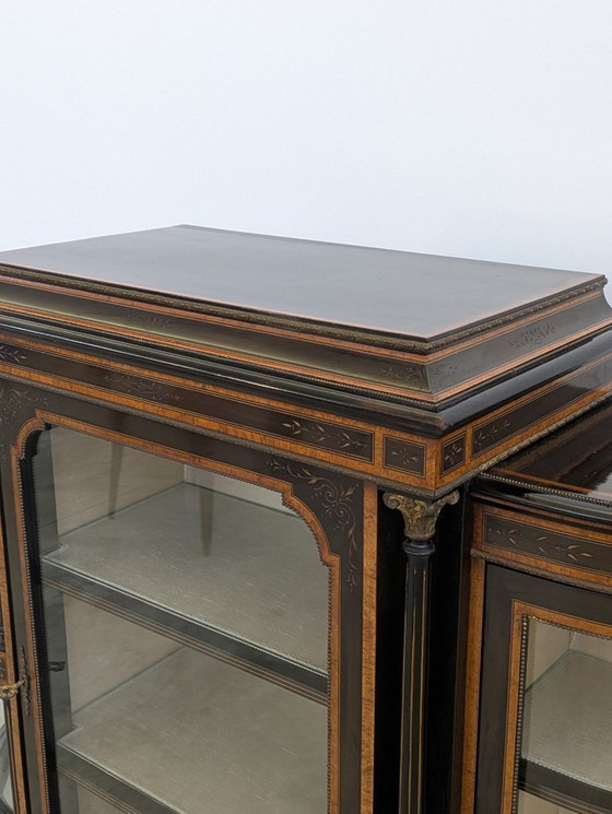 Image 1 of Credenza - Legno annerito, radica di noce - Napoleone III