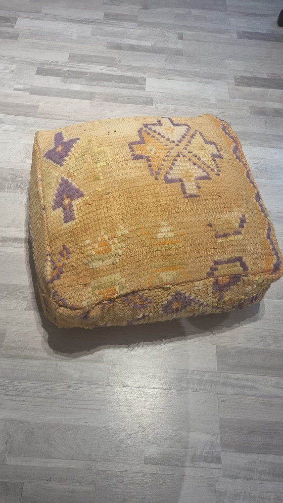 Image 1 of pouf marocain, coussin de siège berbère vintage