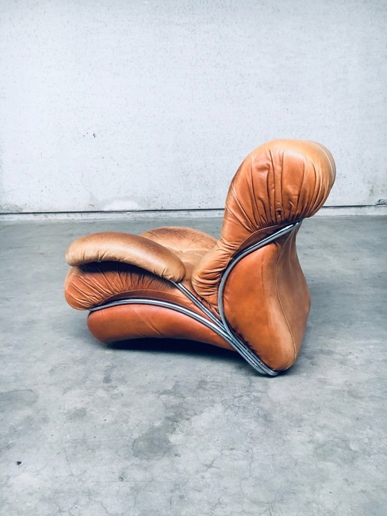 Image 1 of Midcentury Modern Italian Design 'COROLLA' Leather Sectional Sofa by I.P.E. Italy 1970's