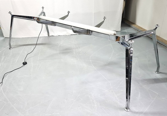 Image 1 of Ahrend 1200 Design vergadertafel - 300x120cm - Acrylaat en verlichting 2 stuks