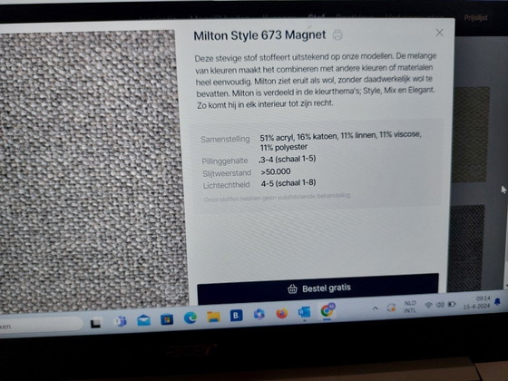 Design On Stock Lounge Sofa 2.60 Mtr. Hellgrau Mit 1 Lederkissen Anthrazit Und 1 Stoffkissen Wie Sofa – Metal (photo 4 of 6)