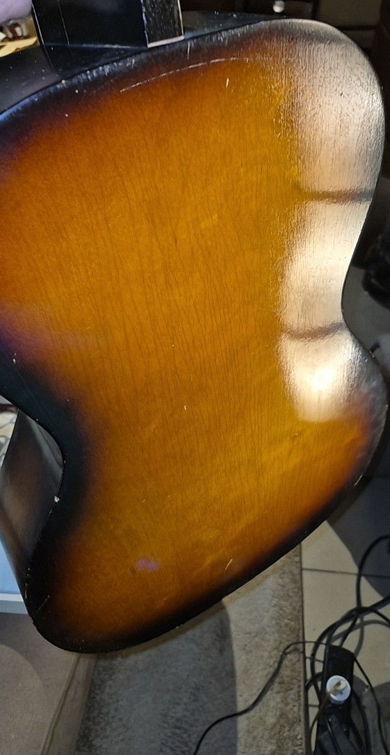 Chitarra acustica vintage Egmond, Oggetti decorativi, Metallo, Legno, Nero (foto 6 di 6)