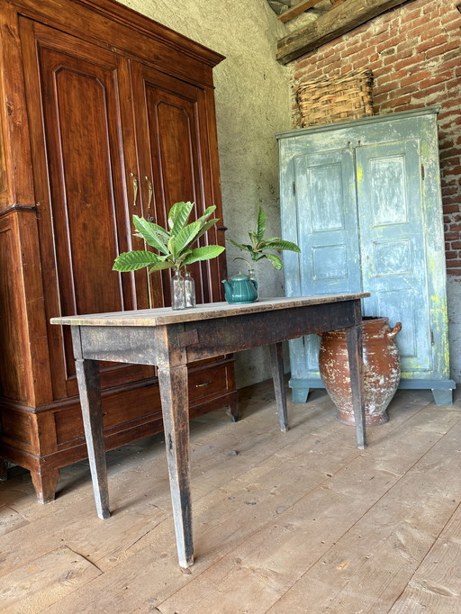 Tavolo rustico neoclassico 700 noce