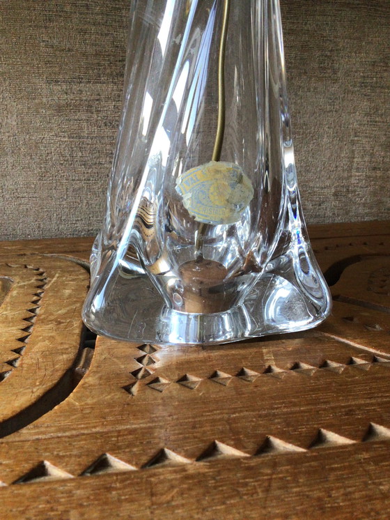 Image 1 of Pair of vintage Val Saint Lambert Cristal table lamps