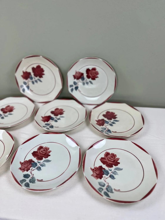 Antike Dessertteller – Geschirr, Porcelain, Art Deco (photo 4 of 10)
