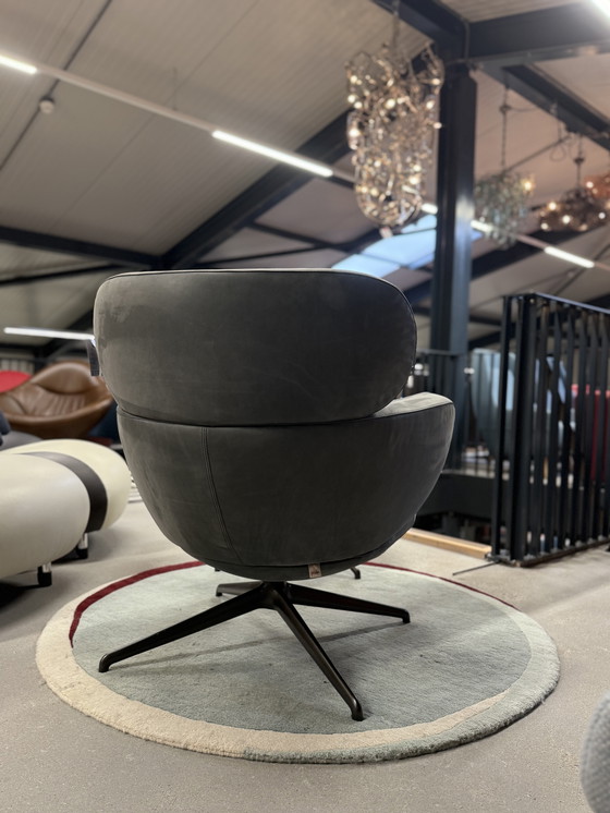 Image 1 of Poltrona Pode BiBo con Poef Neron Sesame Leather