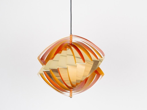 Danish vintage pendant lamp Konkylie by Louis Weisdorf, Lyfa, 1963