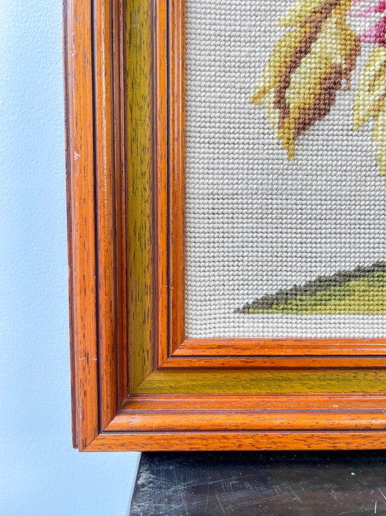 Arazzo Floreale Vintage in Tela – Ricamo da Parete Retrò – Stampe artistiche, Wood (photo 7 of 13)