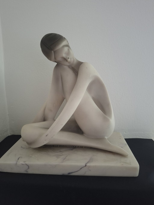 Art Deco Sculpture – Stylized Nude – 1920s