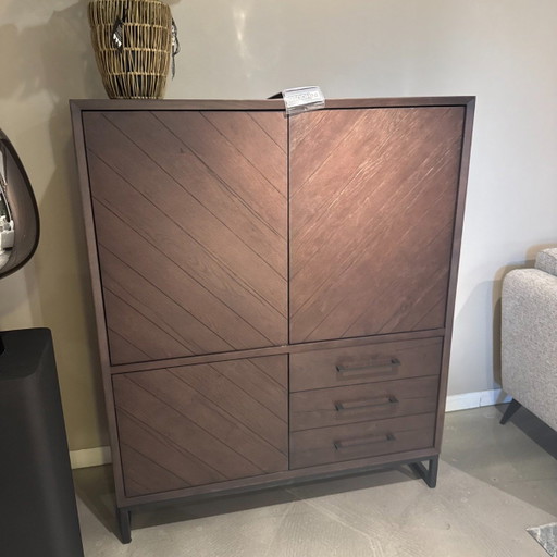 Mobile contenitore Baltara - Rovere Caffè – INHOUSE, high boards, Wood