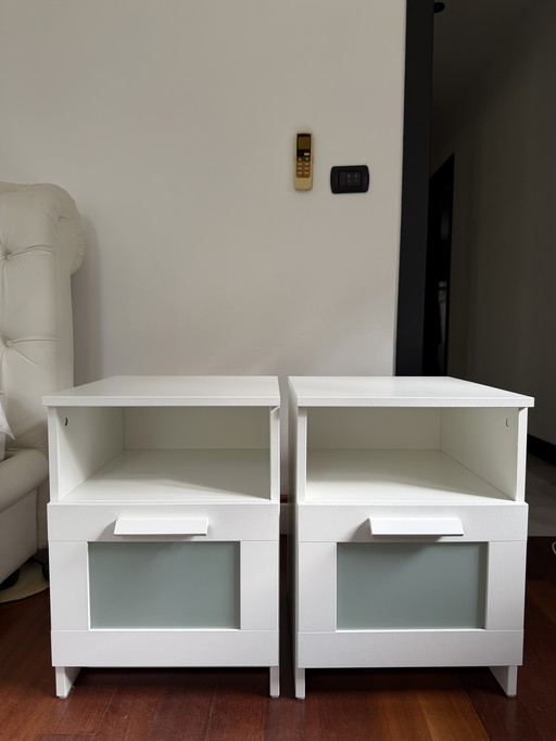 Ikea Brimnes witte nachtkastjes (2x)