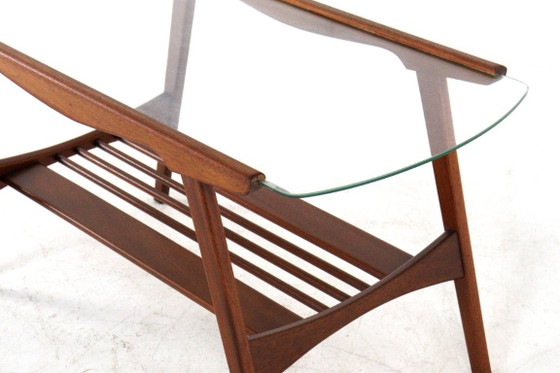 Tavolino da caffè vintage con portariviste in teak e vetro – Tavolini da caffè, Wood, Glass (photo 14 of 18)