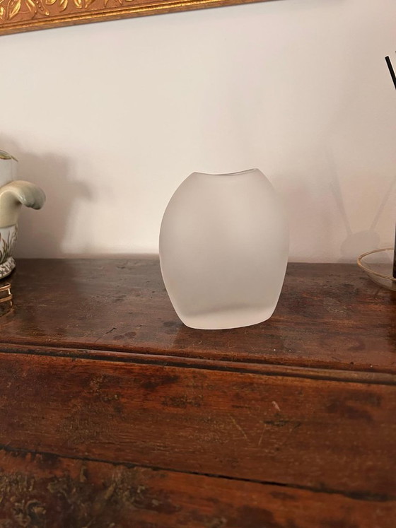Image 1 of Authentic Hermès "Galet" (Pebble) Vase in White Opaline Glass